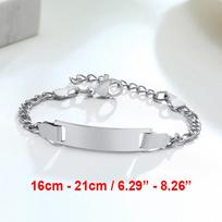Custom Engrave Name Birth Date Bracelets,Personal Birthday Gift to Little Boy Girls , Stainless Steel Bracelet No text