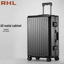 Aluminum Magnesium Alloy Carry-on Suitcase with Universal Wheels and Secure Password Lock for Men and Women 20 Inch juoda