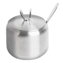 Nerūdijančio plieno laikymo indas su šaukštelio dangteliu, prieskonių indelis, maža prieskonių talpykla, restoranas 250ml-Silver Butterfly