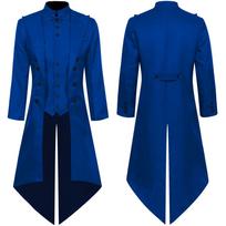 Men's Halloween Gothic Steampunk Victorian Frock Coat. L