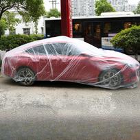 Automobilio drabužiai Vienkartiniai automobilio drabužiai PE plėvelės medžiaga Automobilio uždangalas Skaidrus Sustorintas Apsauga nuo dulkių Apsauga nuo lietaus Apsauga nuo dulkių About 3.5x5.5m skaidri