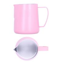400ml Coffee Pitcher Fancy Milk Frothing Pitcher with Eagle Beak Spout for Home Cafe Pink