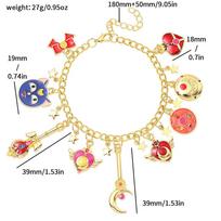 Anime Kawaii Sailor Moon Apyrankė Tsukino Usagi Pakabukas Luna Katės Karoliukai Apyrankė Cosplay Rekvizitas Grandinėlės Moterims Dovana