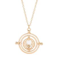 New Harried Time Necklace Timer Hourglass 360 Rotatable Potters Cosplay Props Astronomical Time Converter Magic School Fans Gift auksas