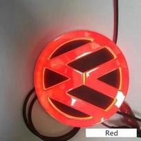 VW VOLKSWAGEN Naujas 11cm LED Automobilio Priekinis Galinis Emblema Ženklelis Lipdukas VW Polo Golf Jetta Beetle CC Tiguan Touran Passat MK7 MK5 raudona