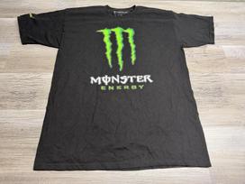 Monster Energy gėrimo marškinėliai Vyriški Dydis L Juodi Trumpomis Rankovėmis Reklaminiai M Logotipo Marškinėliai XL