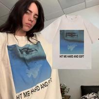 Billie Eilish  Hit Me Hard and Soft The Tour Live in 3D Tshirt 2026 Summer New Unisexs Womens Cotton Oversized Tshirt Y2K M