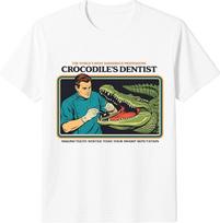 World’s Most Dangerous Job - Crocodile Dentist Graphic Tee Gift Unisex T-Shirt M