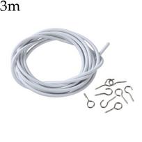 PVC Windows For Caravans Boats Spring Cord Line Net Curtain Wire Expanding Cable 3m