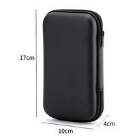 Durable Mini EVA Storage Box Black Portable Zipper Earphone Case Pouch Carrying Bag Digital Accessories