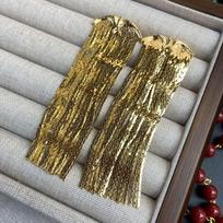 Bird Tassel Long Party Earrings Women'S Light Luxury High-End Stud Earrings Shining Asymmetrical Earrings Pendant