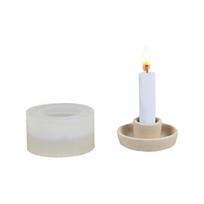 Hexagon Round Candlestick Silicone Molds DIY Crafts Plaster Mold Table Ornament Mould Tealight Candle Holder Mold 1
