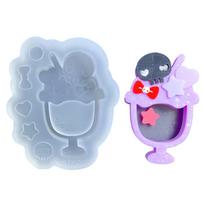 Ice Cream Shaped Shaker Silicone Moulds Resin Shaker Molds Resin Casting Mould Silicone Material for DIY Pendant Crafts 1