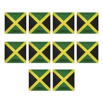 10Pcs Stylish Hip Hop Dance Bandana Scarf For Men Women Kids Breathable Cotton Headwear Jamaica Flag Pattern Headwear 1