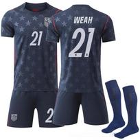 2026 m. FIFA Pasaulio taurė JAV Išvykos #21 WEAH Sportinis Treniruočių Džersio Rinkinys su Kojinėmis Paaugliams Vaikams Suaugusiems Individualus Vardas Futbolo Rinkiniai 16