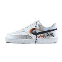 Nike Court Vision 1 Abrasion Resistant Low top Skateboard Shoes Unisex White DH2987-101(Team183-) 36
