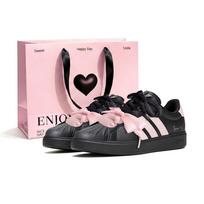Adidas Originals Superstar 2 Black Rose Prologue Leather Low top Casual Skate Shoes Women's Black Pink JH9977(Team664-SSBOX) 36⅔