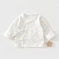 Newborn Baby Kimono Shirt, Cotton Seamless Long Sleeve Infant Top, Soft Spring Autumn Half-Back Underwear for Newborns 52