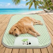 Anti-slip Pet Cooling Pad Soft Pet Sleep Mat Cat Nest Mat Dog Bed Pad  Car Travel S žalia