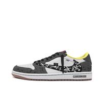 Travis Scott X Jordan Air Jordan 1 Vintage Basketball Shoes Unisex Low Top Gray DZ4137-700(Team1548-) 35.5