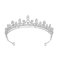 Shiny Wedding Hair Jewelry Zircon Princess Tiara Diadem Rhinestone Headband  Girls sidabras