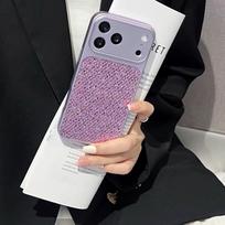 iPhone 17 Pro Max Glitter Protective Case - Large Window, Drop-proof, Compatible with Apple 16 15 PLUS violetinė