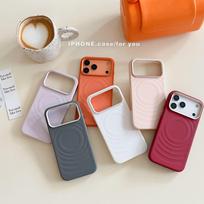 iPhone 17 Pro Max Silicone Wave Pattern Case with Lanyard - Premium Protective Cover for 16 Pro Max/15 Pro 14 Pro Max rožinė