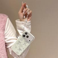 Elegant 3D Pearl Bowknot Case for iPhone 14/15/16 Pro Max/17 iPhone 14 Pro
