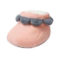 Winter Usb Heating Foot Warmer With Soft Petal Appearance For Ultimate Comfort rožinė