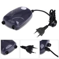1vnt akvariumo oro siurblys žuvų bako mini kompresorius, viengubas ir dvigubas išėjimas su atbulinio vožtuvo vamzdynu akvariumo priedais 220V 5W EU Plug