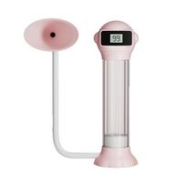 Adjustable Resistance Counted Breathing Dumbbell  Breathing Training Device rožinė