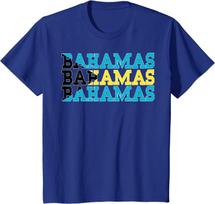 BAHAMAS  Bahamian Flag Sports Lovers TShirt for Unisex Women Cotton Short Sleeve for Travel Hiking Lighyweight Streetwear S
