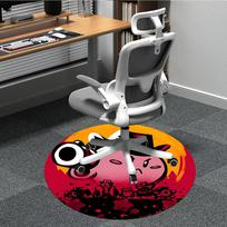 1pc Kirby Cowboys Office Round Area Rug, Under Office Chairs Bedroom Living Room Home Decor, Room Deco, Available in Various Sizes226 80cm by 80cm