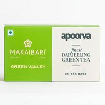 Makaibari Green Valley Apoorva Finest Darjeeling Green Tea Bags 25 Count Refreshing Energizing Antioxidant Tea