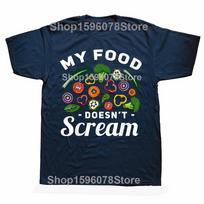 Lovers Gift My Food Doesnt Scream Anti Animal Vegan Vegetarian TShirt Unisex Style Shirts for Women Unisex Clothing S