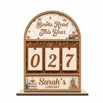 Wooden Books Read Tracker Standing Books Read This Year Reading Counter Craftwork Portable Reading Challenge Tracker