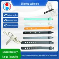 Multi-Color Silicone Cable Ties & Straps for Cord Management and Storage
