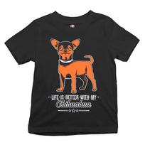 Life is Better With My Chihuahua Youth kids boys T-Shirt Toy Dog Lover Cute Pet Kids 110