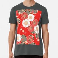 Vintage Japanese Floral Kimono Pattern  S to 5XL Made in the AU/USA T-Shirt Mens Womens Tees Top 2XL