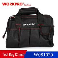 Wanke Bao 12  Black Multi-functional Canvas Tool Bag for Home Repair, Thickened Single Shoulder Design (Model: W081020)