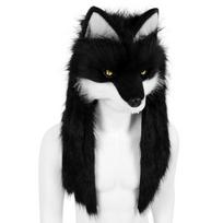 Faux Fur Animal Wolf Fox Head Mask Plush Costume Accessories For Halloween Cosplay Party