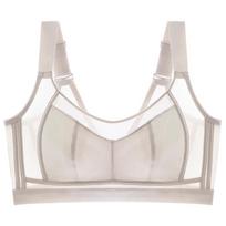 Silent Underwear Women's Full Cup Lightweight Bra Summer Tightening Bra Double Cup Reduction Large Size Bra 34/75D