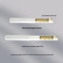 Student Transparent Retractable Pen & Brush Holder - Portable Study Art Stationery Supplies