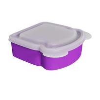 Children Silicone Lunch Box Single Layer Sandwich Bento Box Food Storage Container 480ml Leak Proof Durable BPA Free Lunch Container one size violetinė