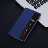 Huawei P20/P20 Plus Smart Sleep Leather Protective Phone Case P20 Lite karališkos mėlynos spalvos