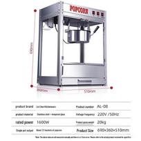 Stainless Steel Electric Popcorn Maker for Street Stalls