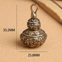 Feng Shui Chinese Brass Wu Lou Gourd, Treasure Statue Home Decoration Table Bookshelf Ornaments, Fortune Protection