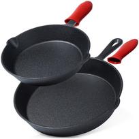Set Of Cast Iron Frying Pans With Silicone Cover Cast Line 20 Cm / 25 Cm 2 Pcs.