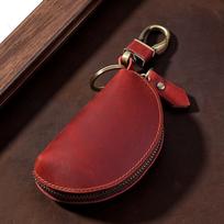 Crazy Horse Leather Key Case with Carabiner Multi-Color Key Storage Bag Car Key Pouch  Outdoor tamsios kavos spalvos
