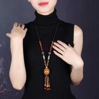 Tassel Bohemian Style Choker Jewelry Long Sweater Chain Fashion Ethnic Style Necklace  Girl Style B